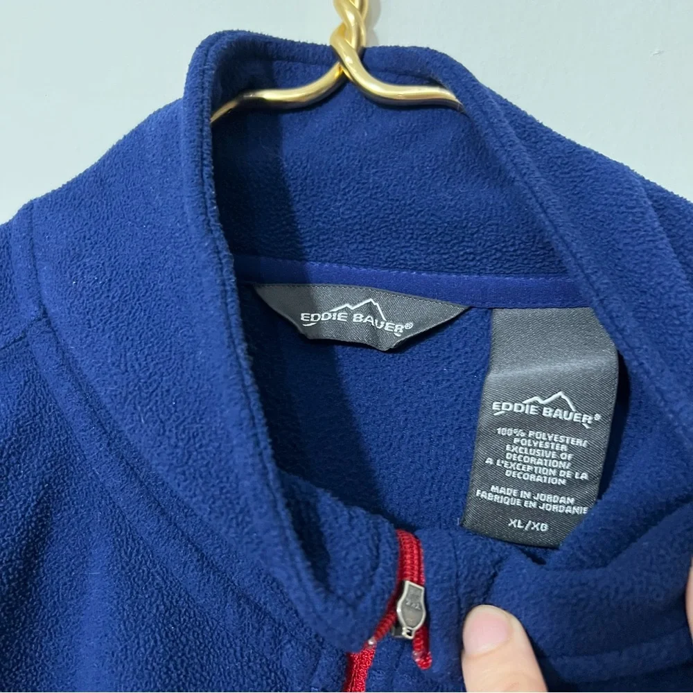 Eddie Bauer Knit Pullover Half Zip Sweater In Blue Size XL - Picture 2 of 4